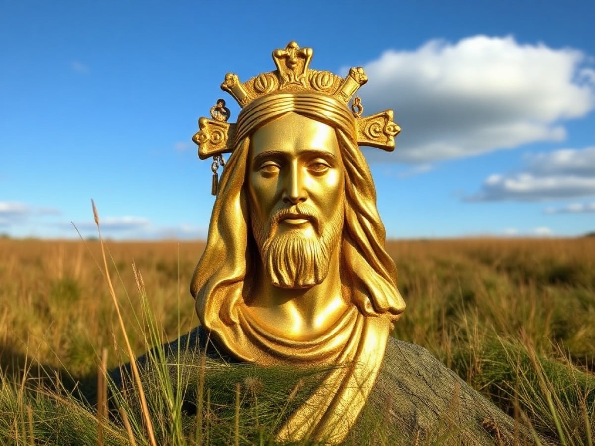 Treasure hunter unearths 900-year-old figure of Jesus in windswept field