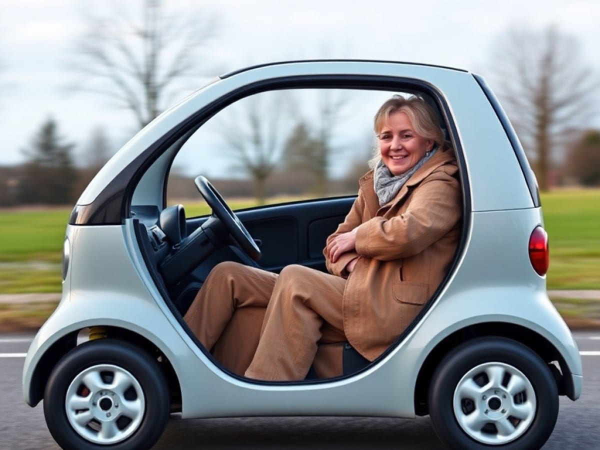 Winston en Renate Gerschtanowitz opgepropt in piepkleine auto