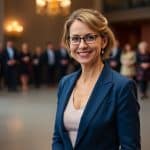 Rachel Beaujean ontvangt Frans Banninck Cocqpenning bij haar afscheid bij Het Nationale Ballet