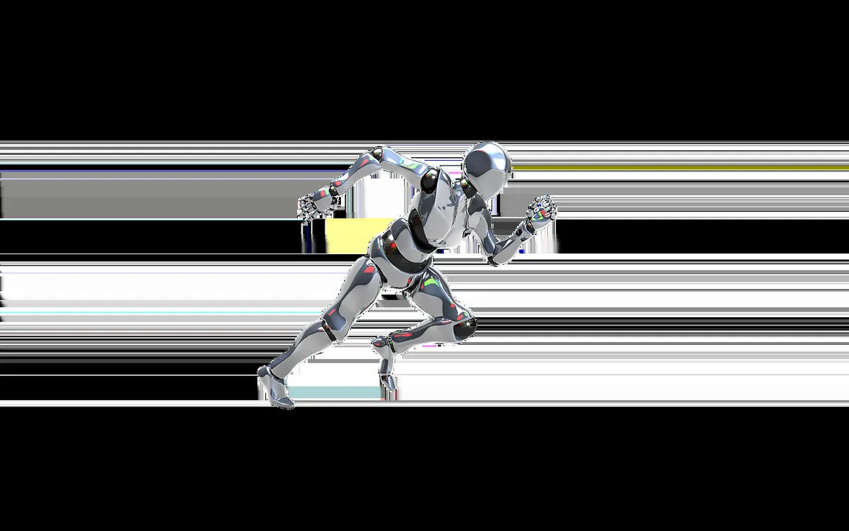 Robot met driedimensionale coördinaten en simulatiegegevens